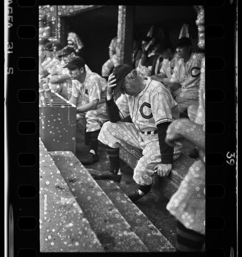 Ossie Vitt Dugout negative, probably 1940