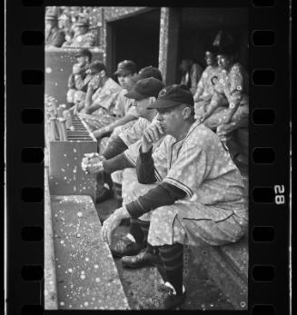 Ossie Vitt Dugout negative, probably 1940