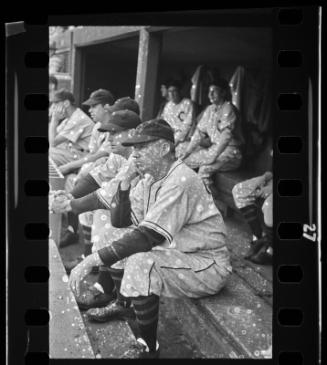 Ossie Vitt Dugout negative, probably 1940