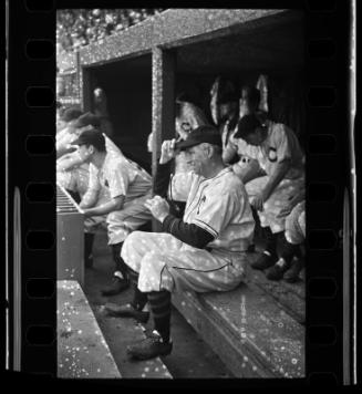 Ossie Vitt Dugout negative, probably 1940