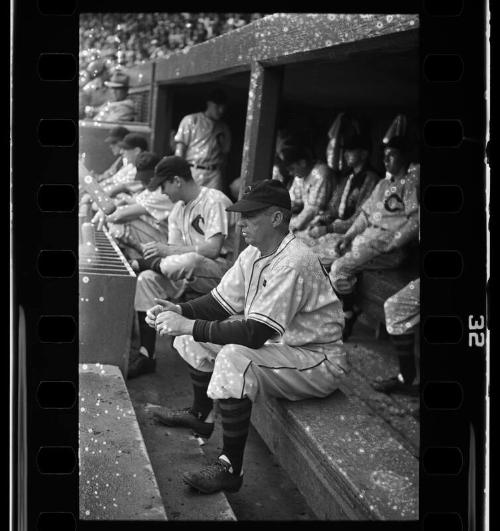 Ossie Vitt Dugout negative, probably 1940