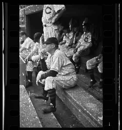 Ossie Vitt Dugout negative, probably 1940