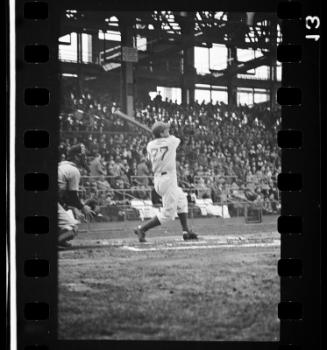 Joe Medwick at Bat negative, probably 1940