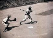 Jackie Robinson Batting negatives, 1945 October