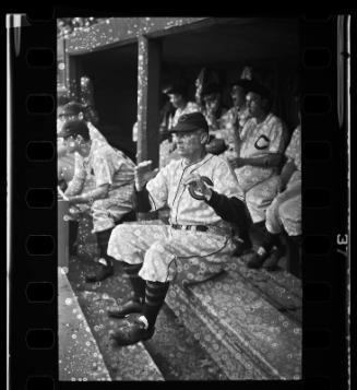 Ossie Vitt Dugout negative, probably 1940