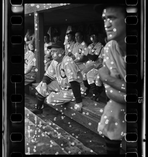 Ossie Vitt Dugout negative, probably 1940