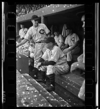 Ossie Vitt Dugout negative, probably 1940