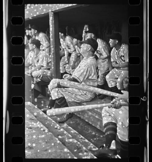 Ossie Vitt Dugout negative, probably 1940