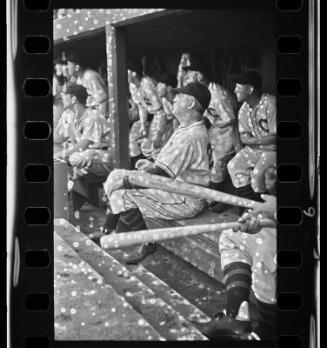 Ossie Vitt Dugout negative, probably 1940