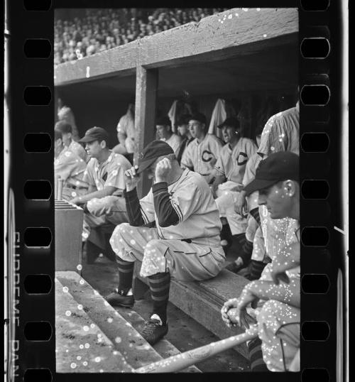 Ossie Vitt Dugout negative, probably 1940