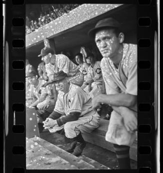 Ossie Vitt Dugout negative, probably 1940