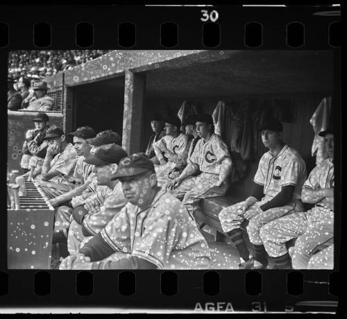 Ossie Vitt Dugout negative, probably 1940