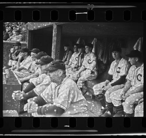 Ossie Vitt Dugout negative, probably 1940