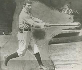 Nap Lajoie Batting photograph, between 1910 and 1912