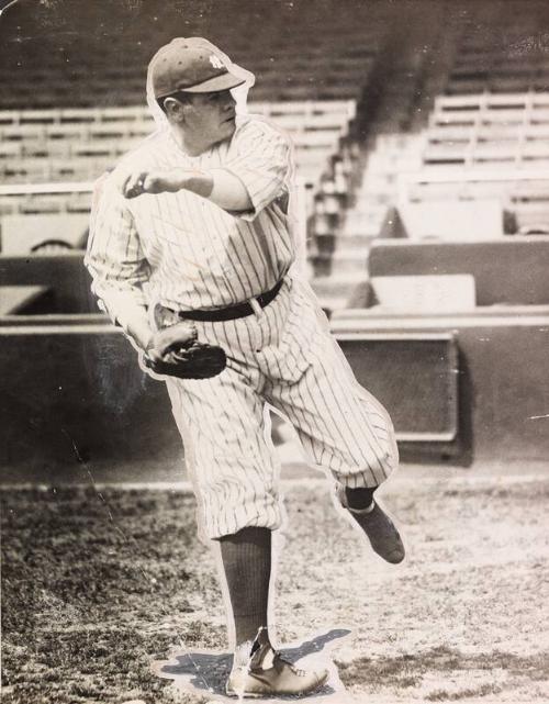 Babe Ruth Throwing photograph, between 1920 and 1934