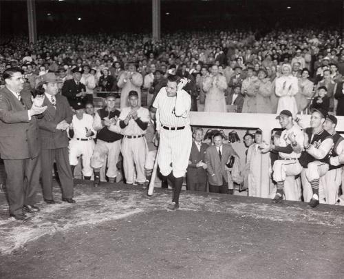 Babe Ruth Jersey Retirement Ceremony photograph, 1948 June 13