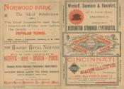 Chicago Colts versus Cincinnati Reds scorecard, 1890 August 13