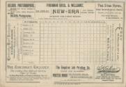 Pittsburgh Alleghenys versus Cincinnati Reds scorecard, 1890