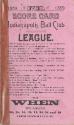 Chicago White Stockings versus Indianapolis Hoosiers scorecard, 1889 May 01