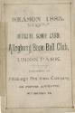 Louisville Colonels versus Pittsburgh Alleghenys scorecard, 1885 April 28