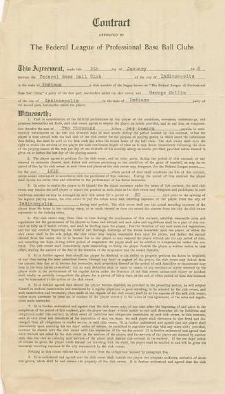 A. Schezel Lowell Base Ball Club contract, 1904 November 25