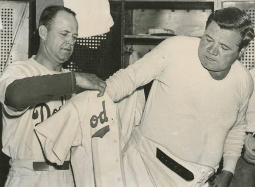 Burleigh Grimes and Babe Ruth photograph, 1938