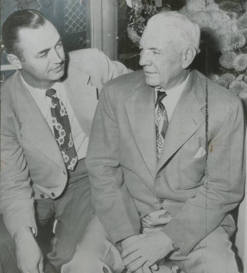 Tris Speaker with Bill Rives photograph, 1950