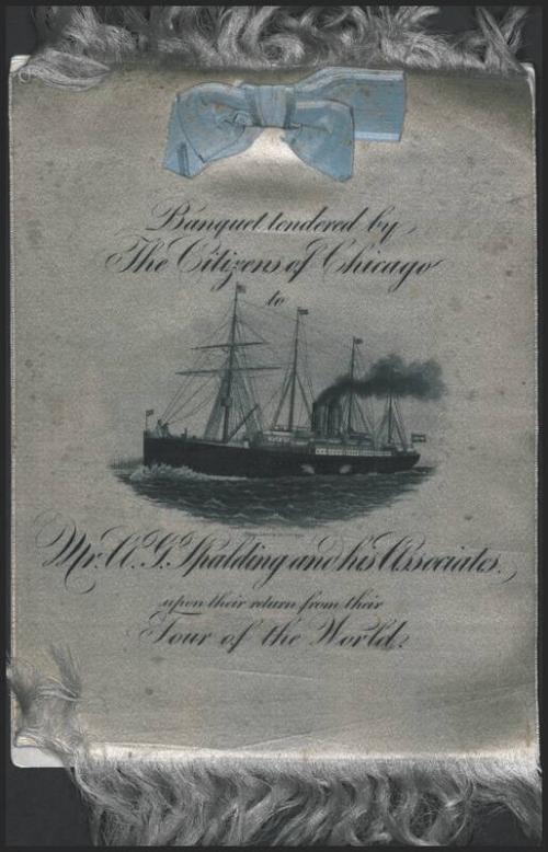 Citizens of Chicago Banquet for A.G. Spalding and Associates program, 1889 April 19