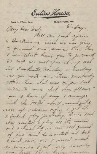 Letter from Roxey Roach to Nelle Stewart, 1911 September 29