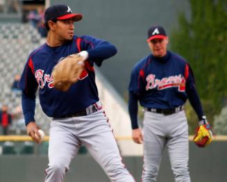 Chipper Jones and Tony Peña photograph, 2006 September 22