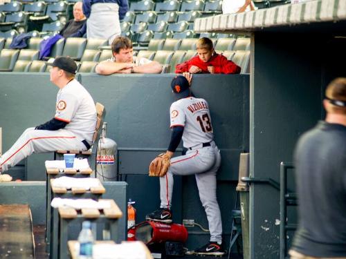 Omar Vizquel Dugout photograph, 2006 September 18