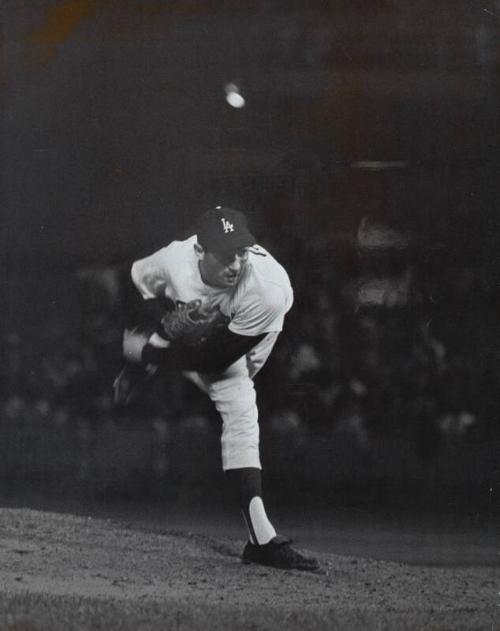 Sandy Koufax Pitching photograph, between 1958 and 1966