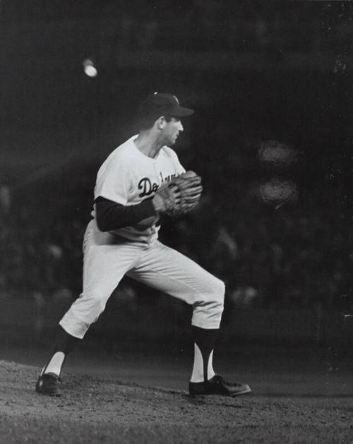 Sandy Koufax Pitching photograph, between 1958 and 1966