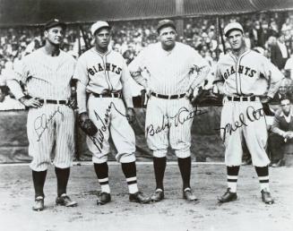 Lou Gehrig, Bill Terry, Babe Ruth and Mel Ott photograph, approximately 1931