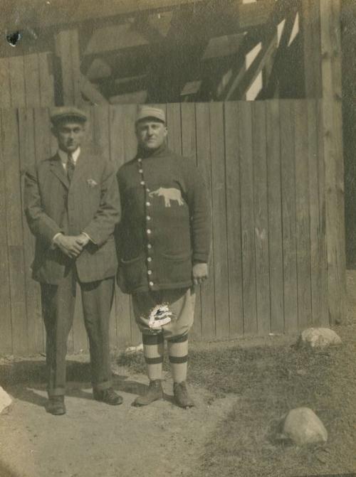 Ty Cobb with an Unidentified Philadelphia Athletics Player photograph, undated