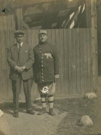 Ty Cobb with an Unidentified Philadelphia Athletics Player photograph, undated