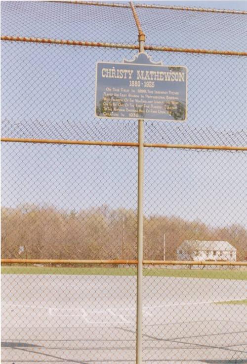 Christy Mathewson Plaque photograph, 1994