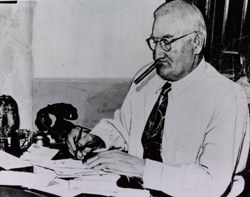 Honus Wagner at Desk photograph, undated