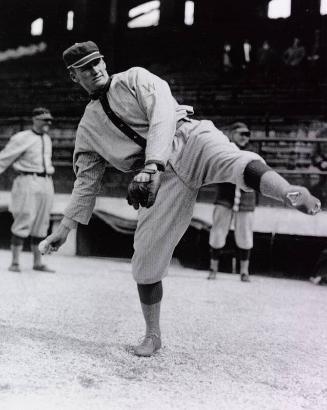 Walter Johnson Pitching photograph, between 1912 and 1915