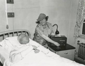 Tris Speaker in Hospital with Wife photograph, 1937