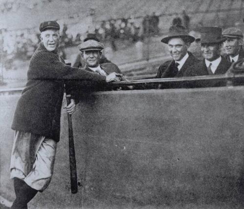 Grover Cleveland Alexander Shaking Hands with Fan photograph, probably 1916