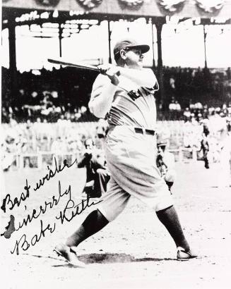 Babe Ruth Batting photograph, between 1920 and 1934