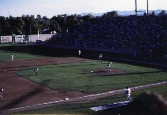 Action in a Salt Lake Trappers Game Photograph, 1987 July