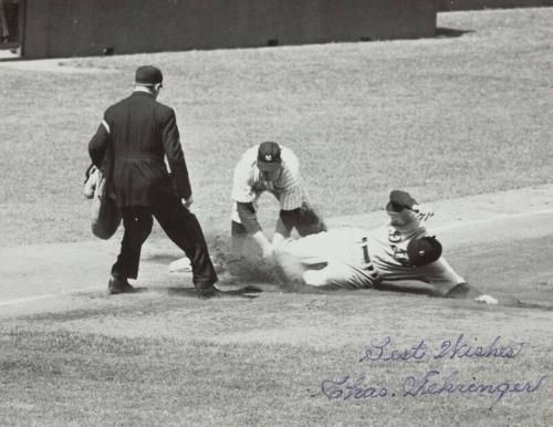 Charlie Gehringer Sliding photograph, between 1938 and 1942