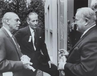 Bill Terry, Charlie Gehringer, and Joe Cronin photograph, 1967 July 24