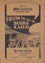 Chicago Cubs versus New York Yankees scorecard, 1932 September 29