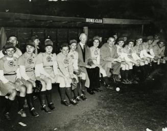 Kenosha Comets with Connie Mack photograph, undated