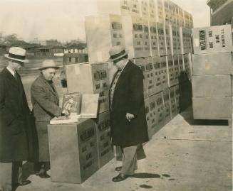 Walter Johnson with Board game photograph, undated