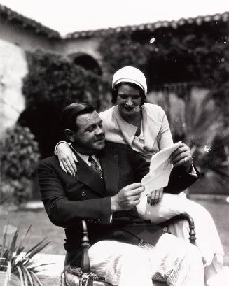 Babe and Claire Ruth Signing Contract photograph, 1932