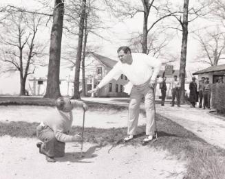 Babe Ruth Golfing photograph, 1940 April 11